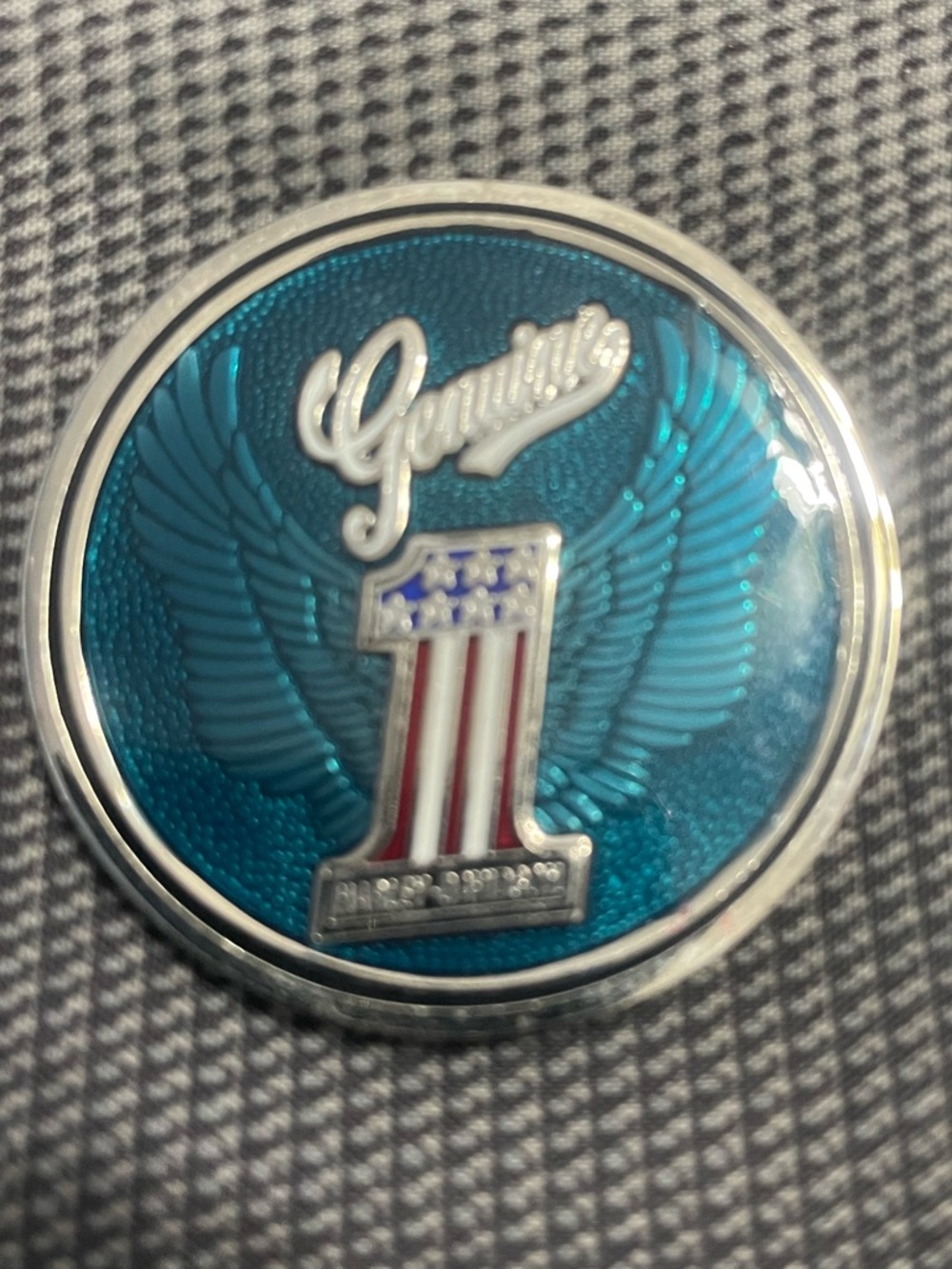 Harley-Davidson Teal Blue Wings Number One Emblem Challenge Coin